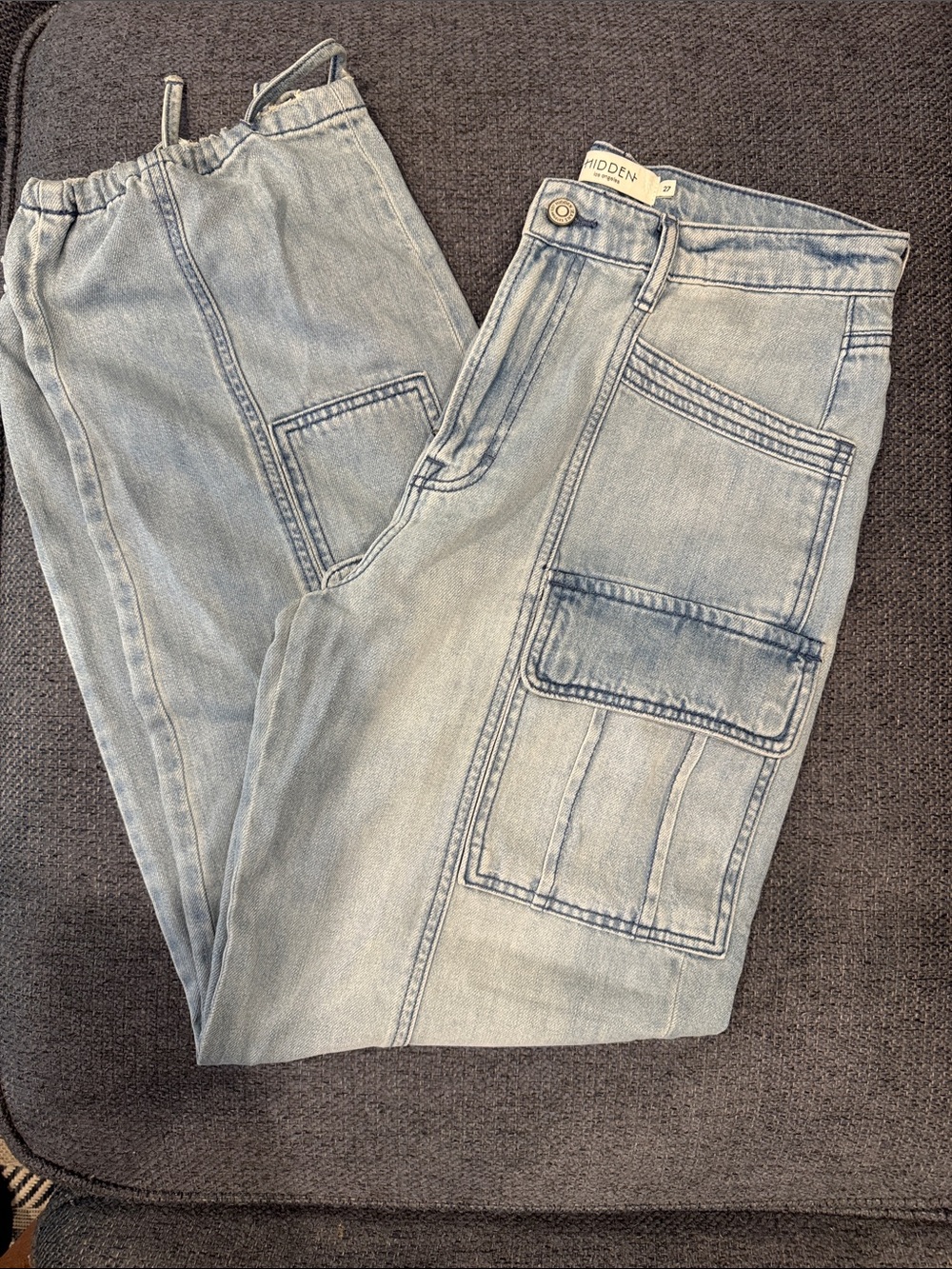 Light Blue Women’s  Cargo Jeans